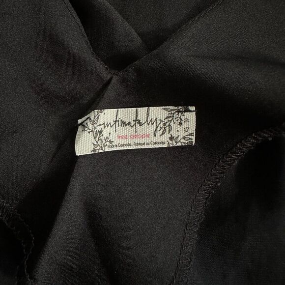 Free People What I Want Mini Slip Dress Small Black Flutter Sleeve Size XS - Picture 7 of 9
